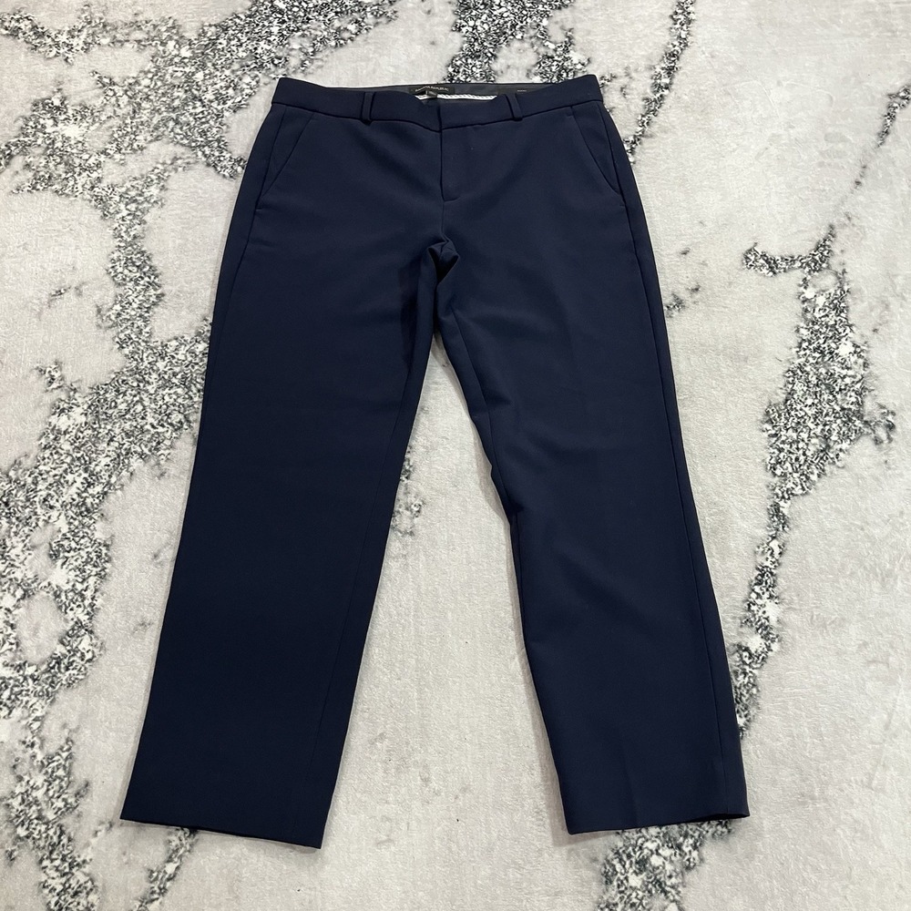 Banana Republic Avery Womens 6L Navy Blue Straight Leg Dress Pants Trousers